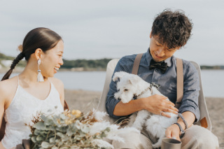 愛犬と共に・・・♡