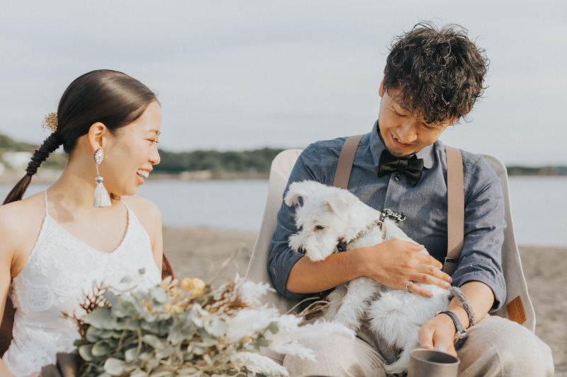 愛犬と共に・・・♡