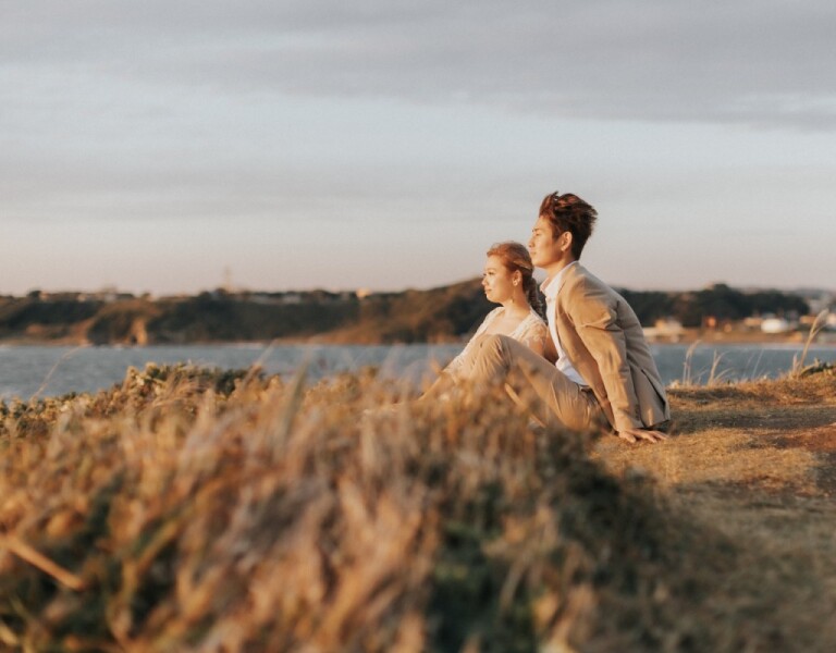 衣装チェンジをしてサンセットフォト