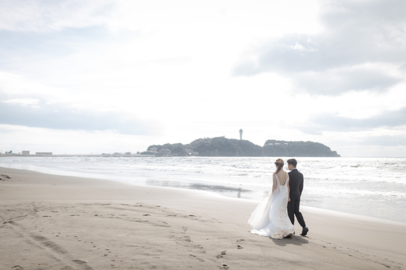 江ノ島周辺片瀬海岸から撮影スタート