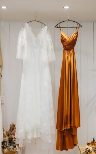 two style wedding photo