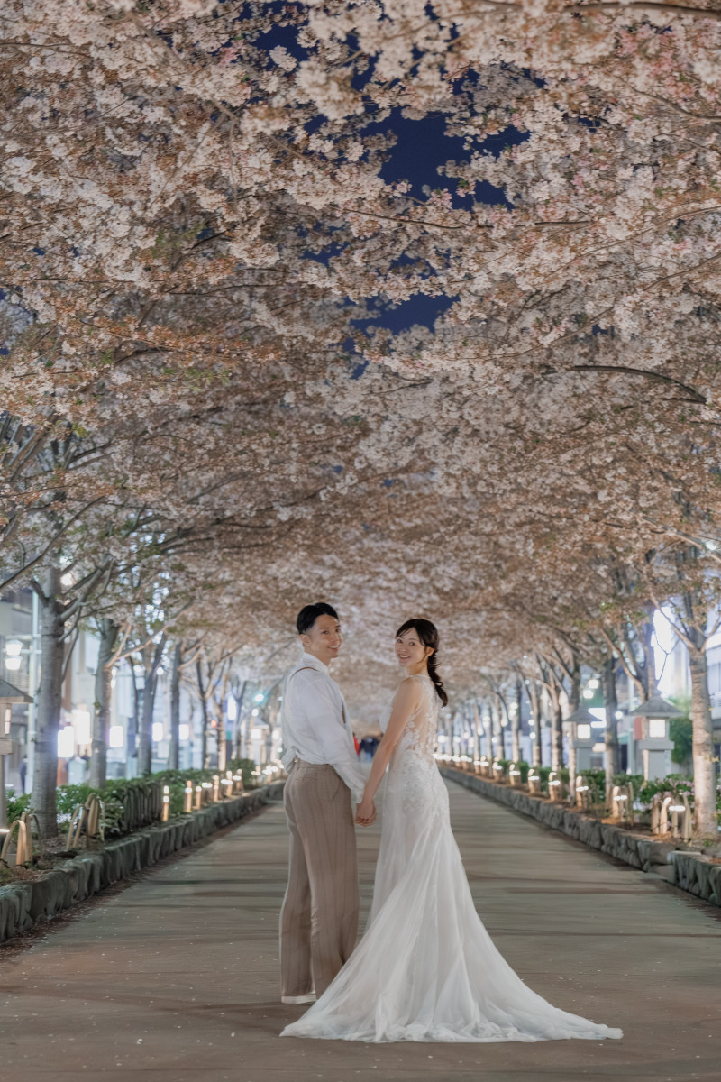 満開の桜に見送られて