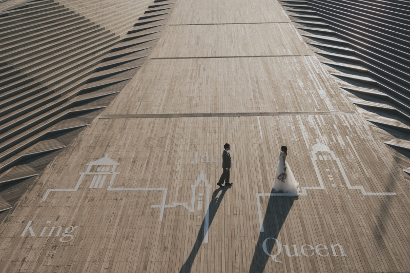 大桟橋でフォトウェディング