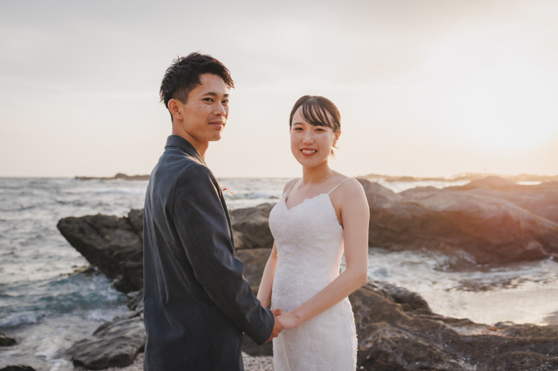 城ヶ島の自然が彩る。ナチュラルな前撮り｜城ヶ島撮影