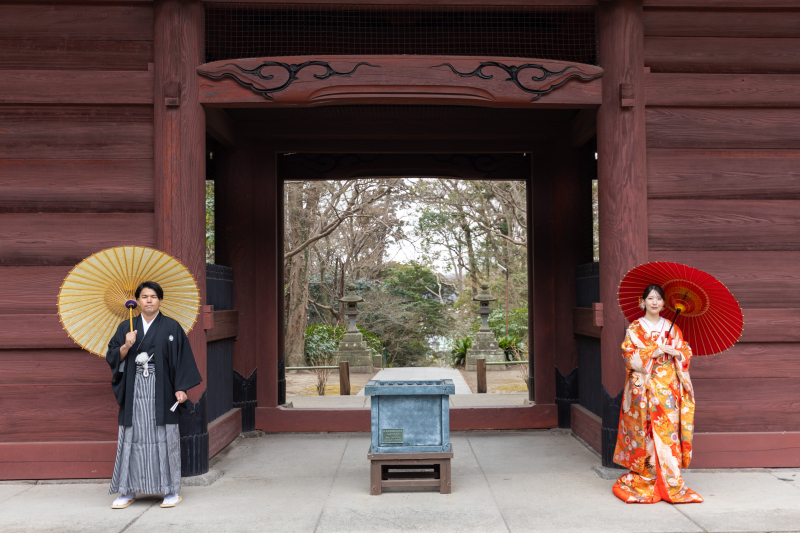 冬から春へ。妙本寺で彩る和装撮影|2月中旬