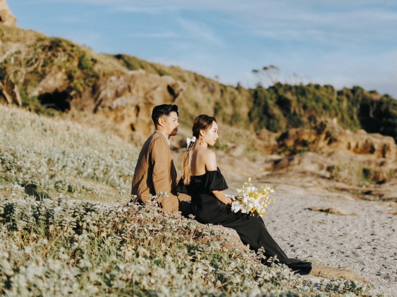 海、崖、岩場、草原、夕陽、全てが揃ったロケーション