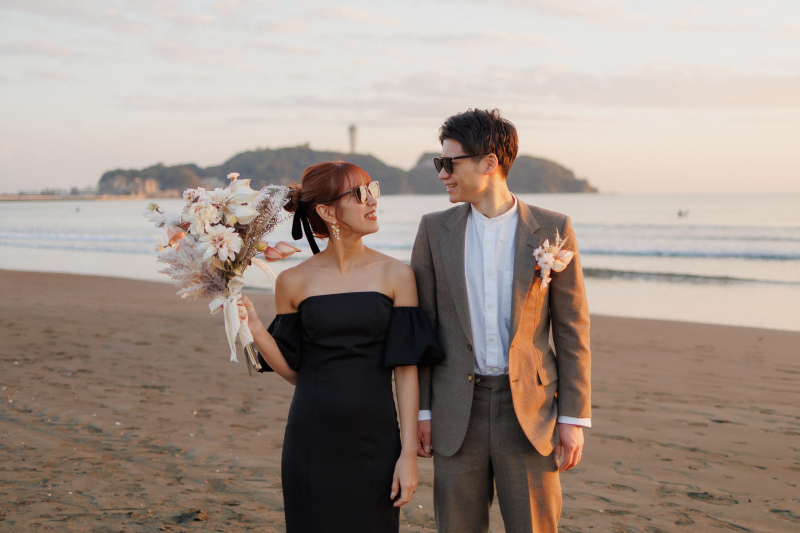 diar wedding　_海で撮影できる