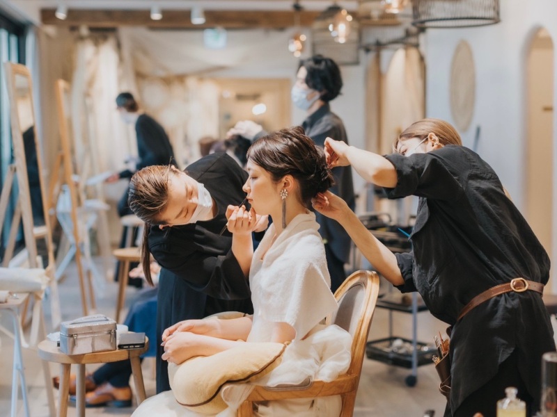 diar wedding　_ヘアメイクのリハーサルができる