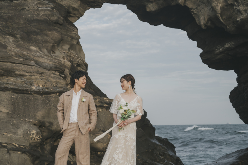 diar wedding　_海で撮影できる