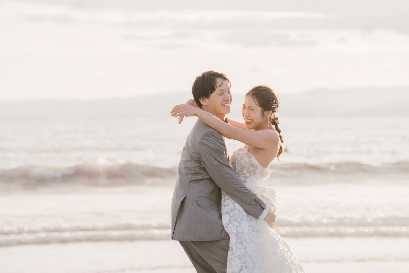 diar wedding　_海で撮影できる