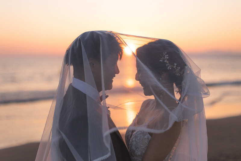 diar wedding　_海で撮影できる