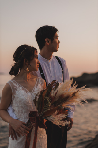 diar wedding_夕陽ロケーション