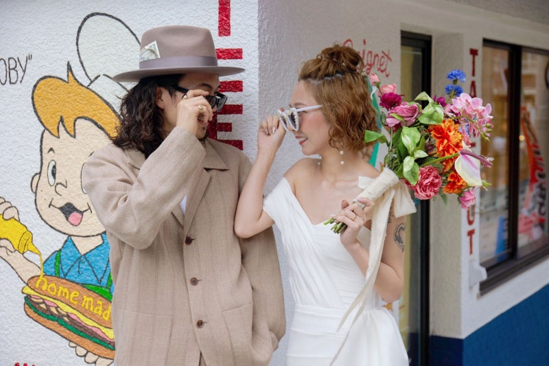 《韓国風フォト》 街撮りで自分たちらしく【片瀬江ノ島での街撮りフォトウェディング】