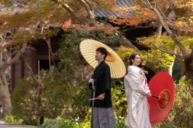 《写真と動画のセットプラン》*鎌倉寺院で前撮り＆オープニングムービー* 【写真データ約100カット＋映像データ＋DVD1枚】