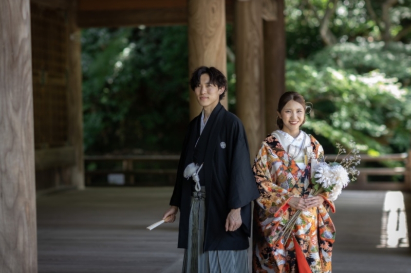 《鎌倉和装前撮り》【鎌倉和装撮影の代名詞、妙本寺でのロケーション撮影】ヘアメイク・移動費・申請費・レタッチ済100カット等全て込