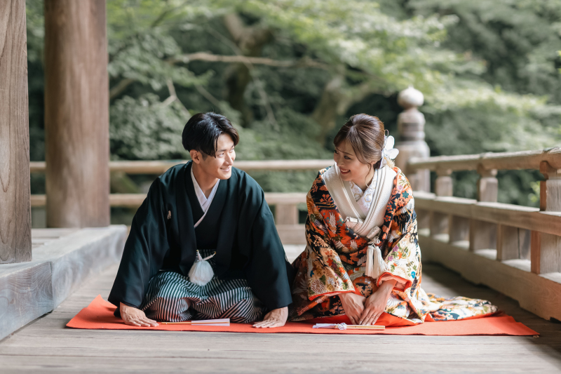 《鎌倉和装前撮り》【鎌倉和装撮影の代名詞、妙本寺でのロケーション撮影】ヘアメイク・移動費・申請費・レタッチ済100カット等全て込