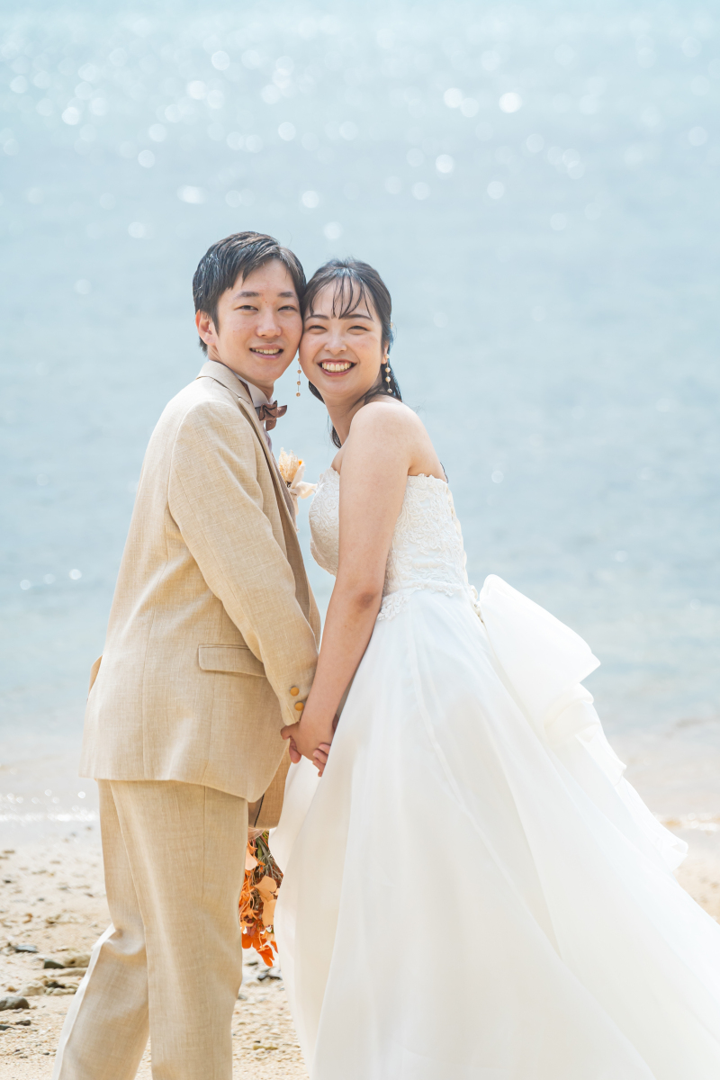 海バックの笑顔！