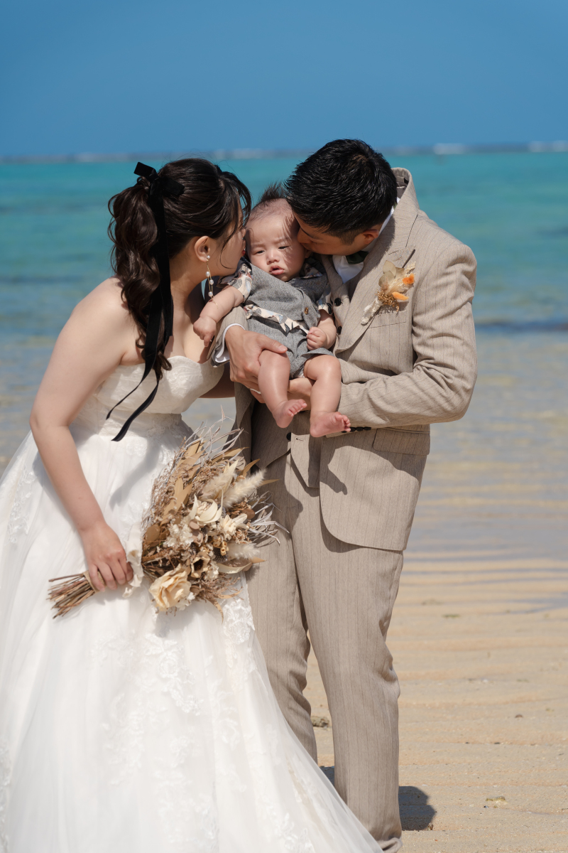 お子様とのショットからスタート☆