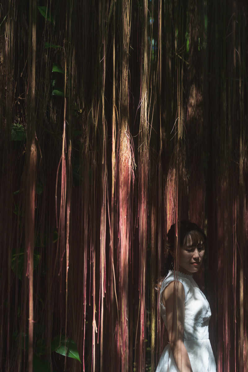 幻想的なバックでソロショット！