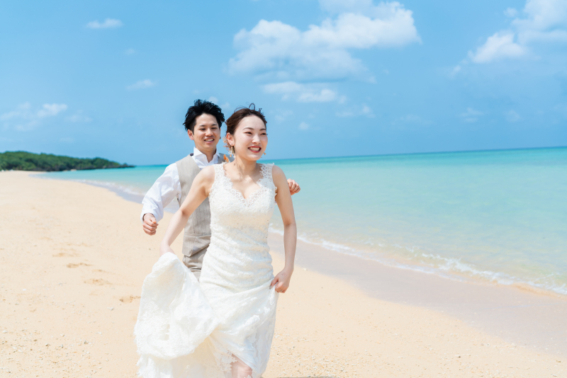 砂浜でおいかけっこしてみたり！