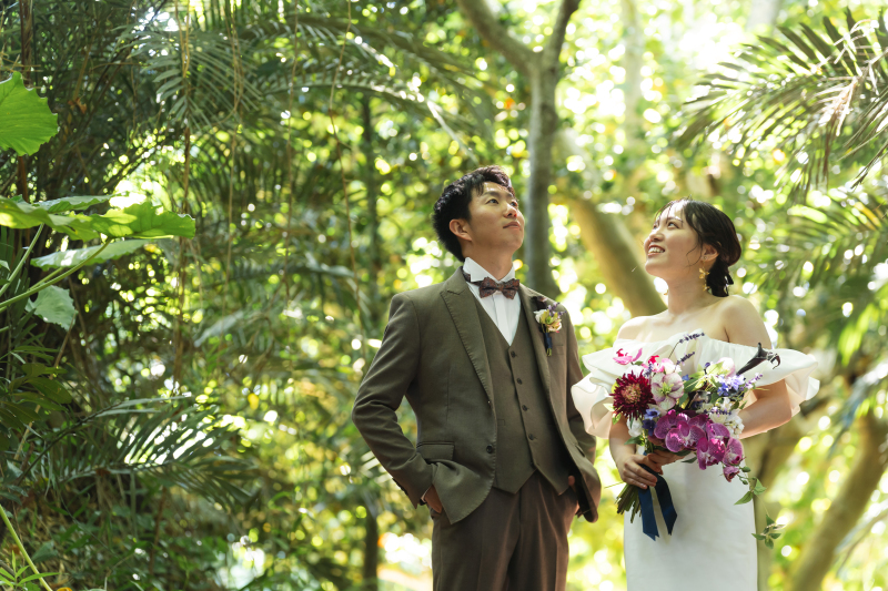 明るい光がお二人を照らす