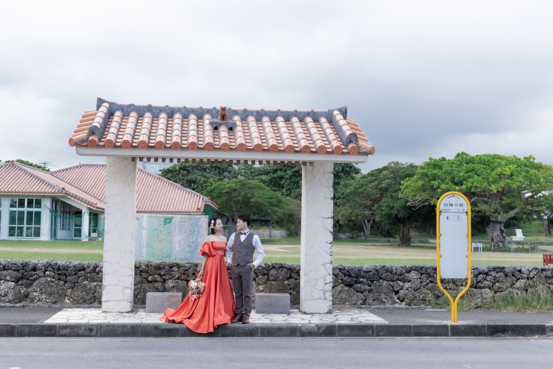 ドライブしながらローカルバス停に立ち寄り☆