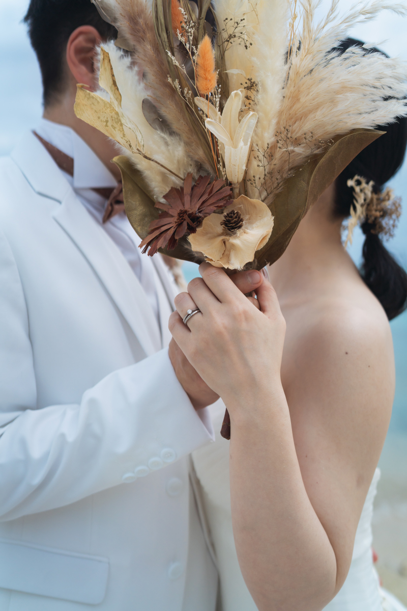 ブーケお顔隠しショットは必須^^!