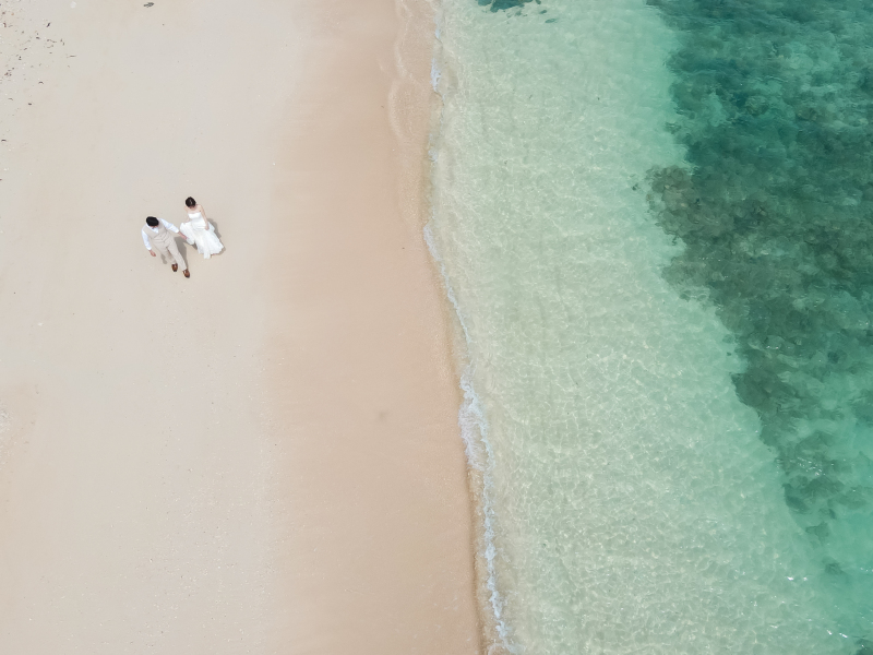 お二人だけのシーンを、、ドローンで追いかけます☆