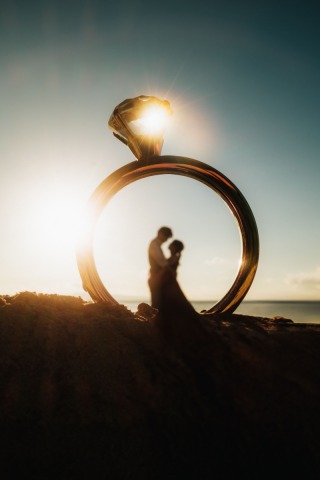 lilly wedding_ビーチ&サンセットフォト