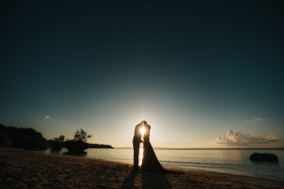 lilly wedding_ビーチ&サンセットフォト