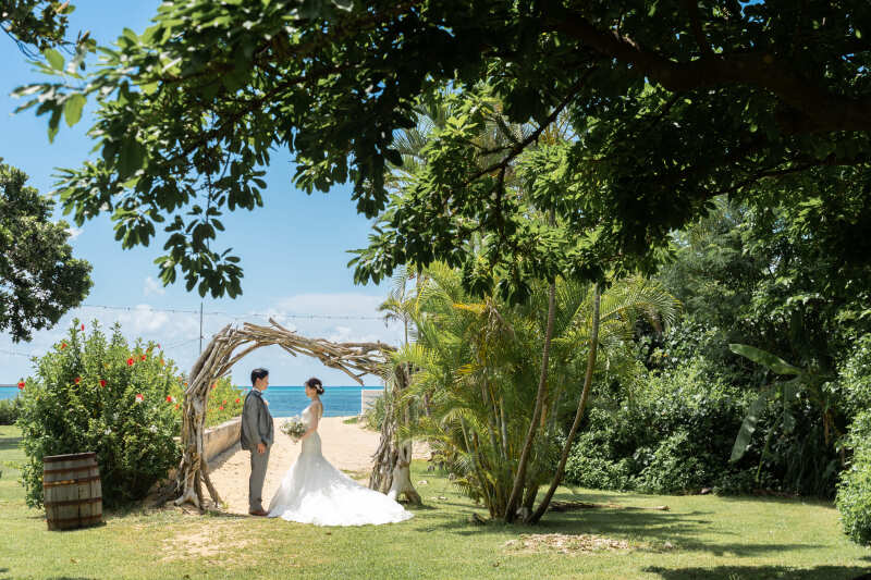 チャペル撮影の後はガーデン&ビーチ撮影へ☆!