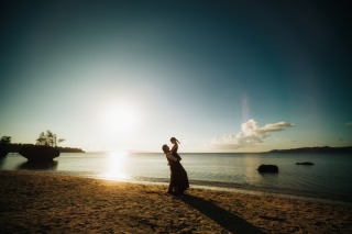 lilly wedding_ビーチ&サンセットフォト