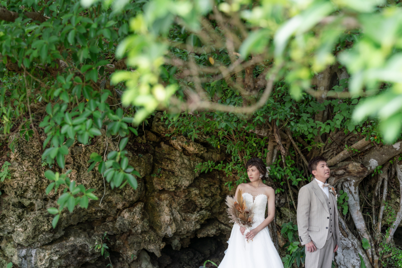 石垣島らしい緑をバックに・・