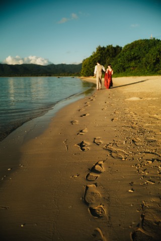lilly wedding_ビーチ&サンセットフォト