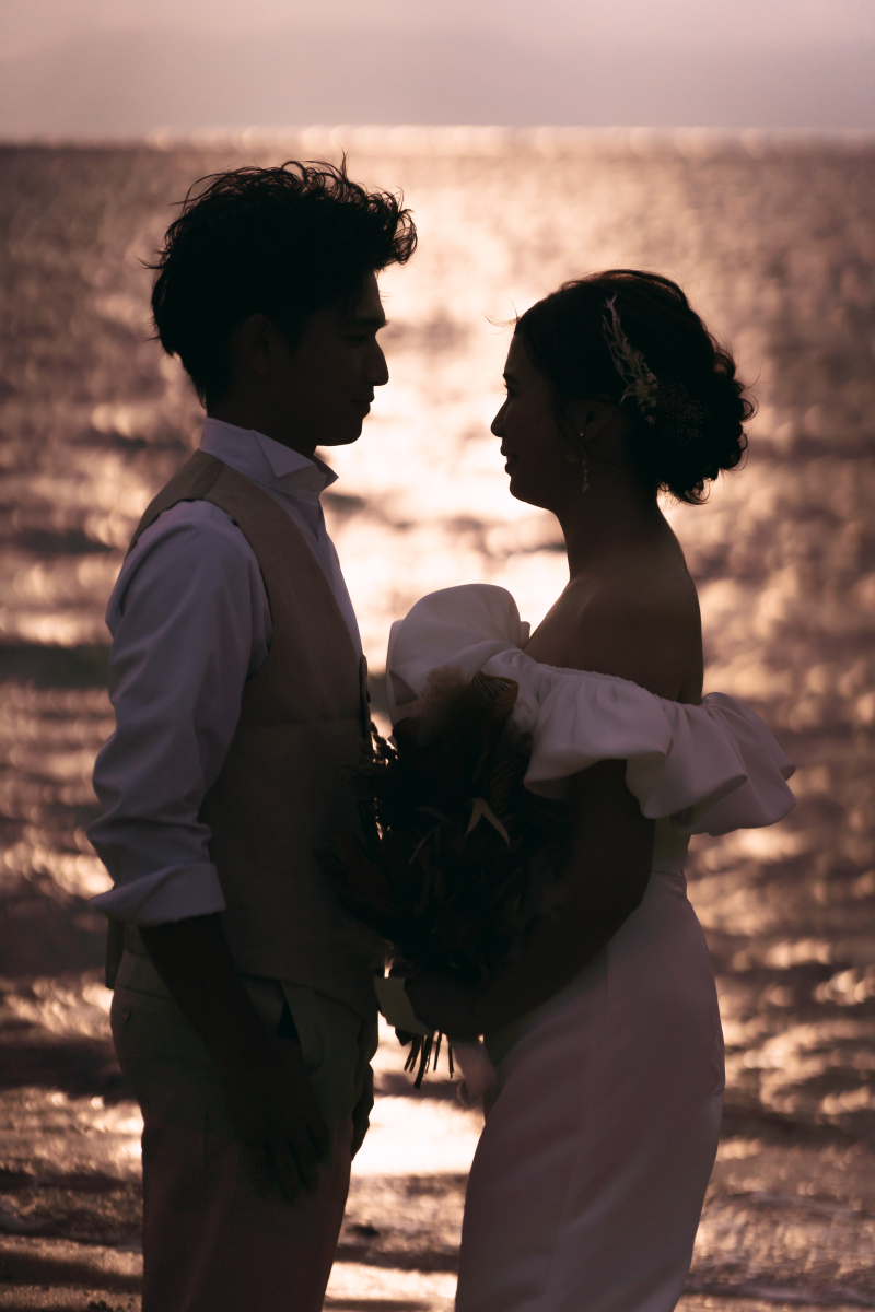 【ビーチ&サンセットフォトプラン】衣裳フリーチョイス+ヘアメイク+100カット保障!