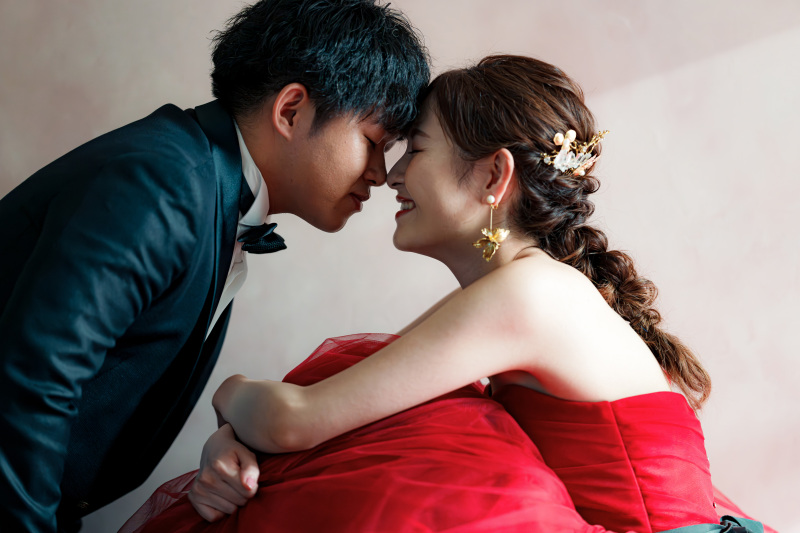 おでこをくっつけてラブラブSHOT