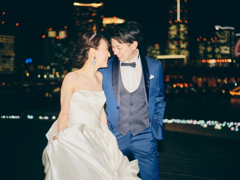 BRIDARIUM MUE横浜(ブライダリウム ミュー横浜)_夜景で撮影できる