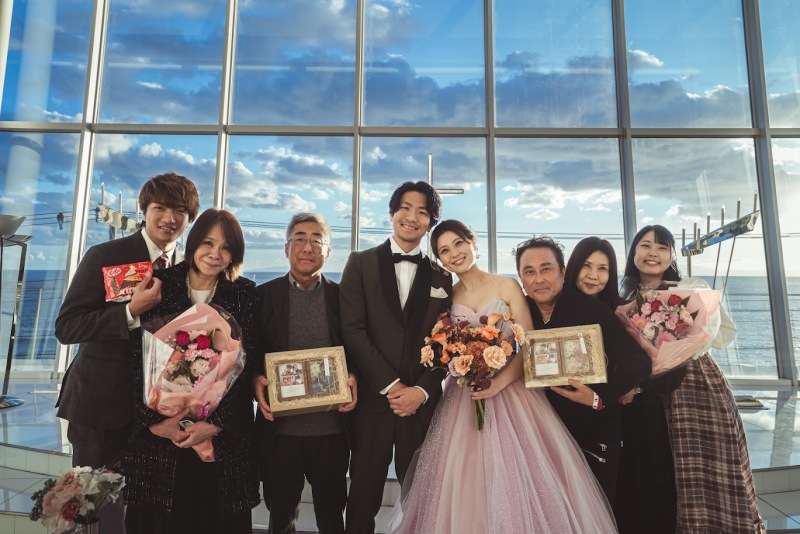 ご家族集まって挙式写真のような撮影もできます