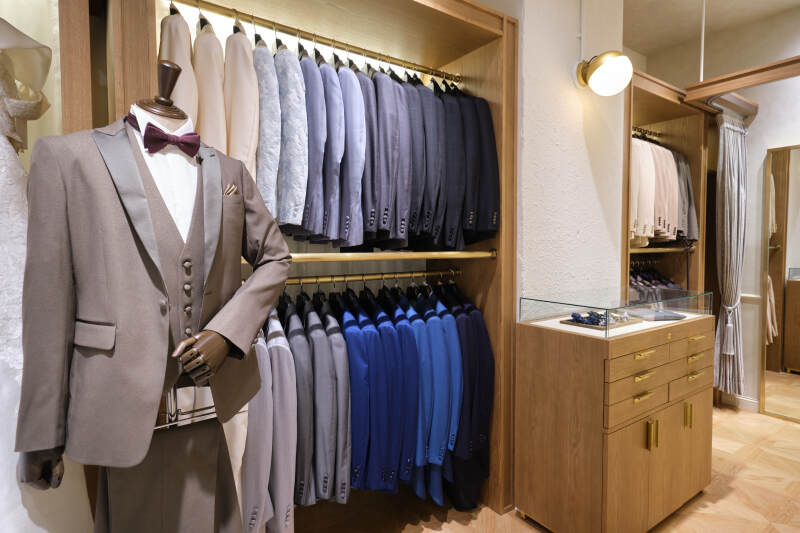 タキシードの種類・サイズも豊富