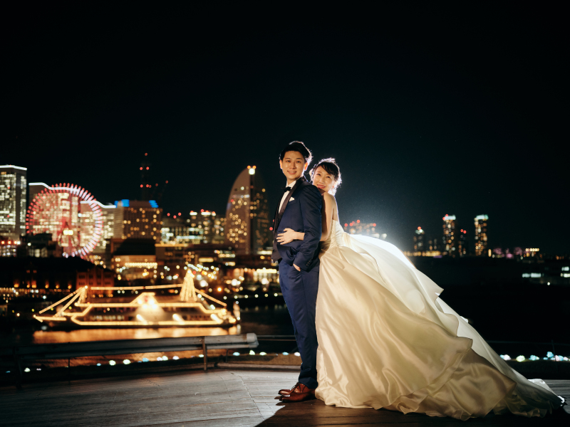 BRIDARIUM MUE横浜(ブライダリウム ミュー横浜)_夜景で撮影できる