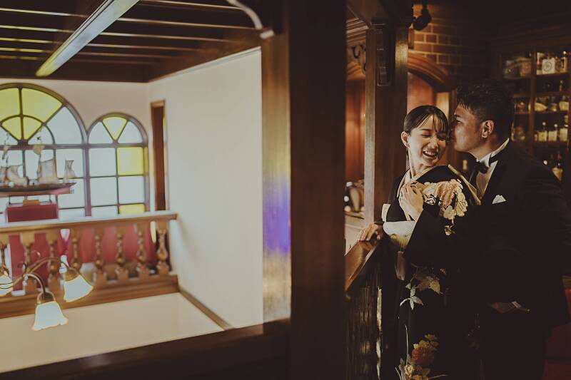 事前試着付!ドレス選び放題!レトロな洋館「馬車道十番館」和装1着プラン《新郎新婦ランチ付》