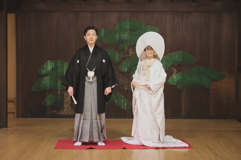 久良岐能舞台プラン|白無垢・色打掛・紋付袴・綿帽子付|紅葉も綺麗!移動タクシー代込み