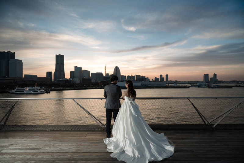 みなとみらいを一望できる「大さん橋」ロケーション撮影プラン【ナイトフォト】愛犬との撮影可能