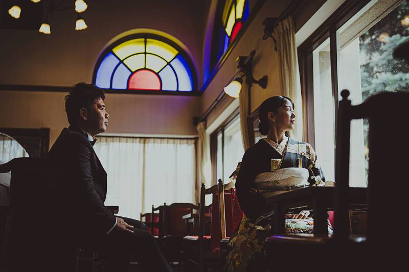 事前試着付!ドレス選び放題!レトロな洋館「馬車道十番館」和装1着プラン《新郎新婦ランチ付》