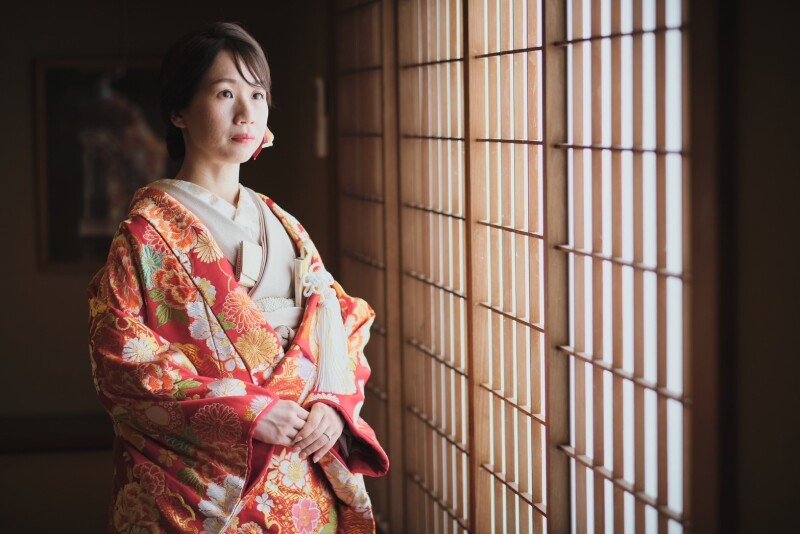 久良岐能舞台プラン|白無垢・色打掛・紋付袴・綿帽子付|紅葉も綺麗!移動タクシー代込み