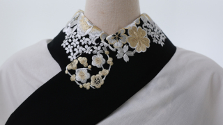 【半襟】濡羽色