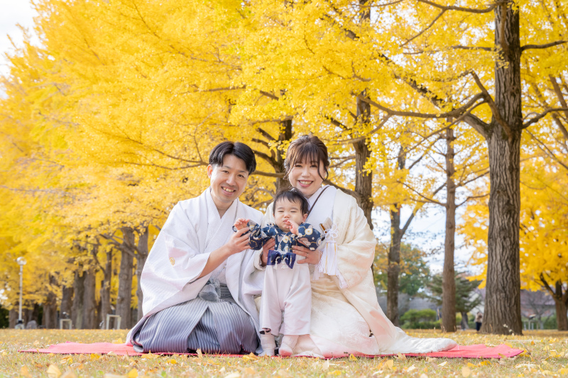 家族で迎える晴れ姿