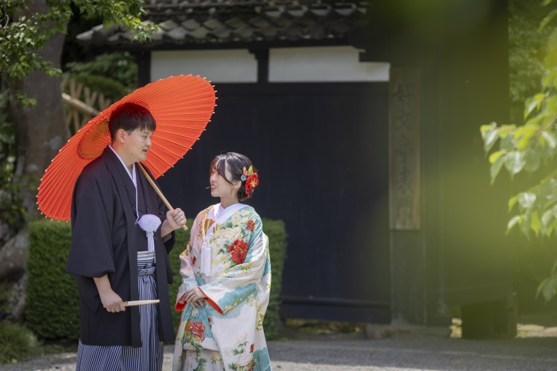 和傘が引き立てる和の美