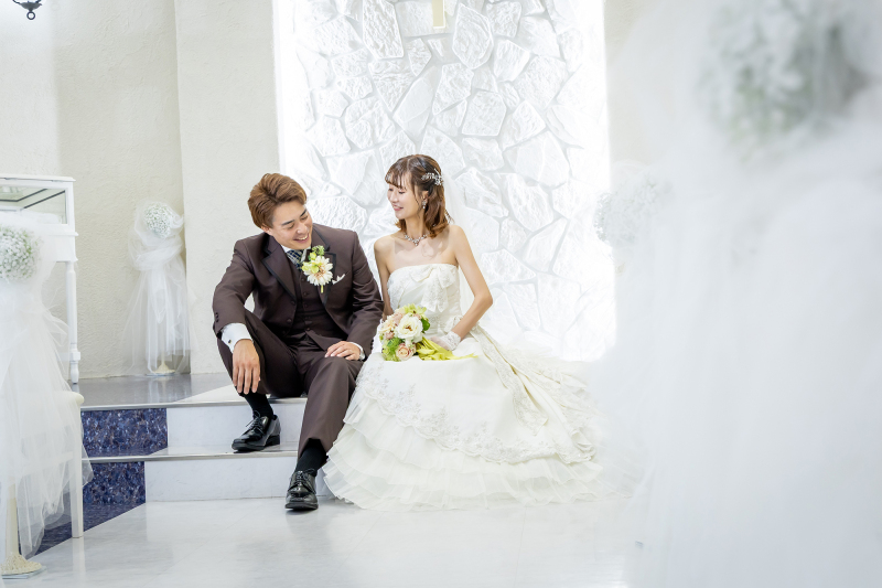 チャペルで仲良しショット