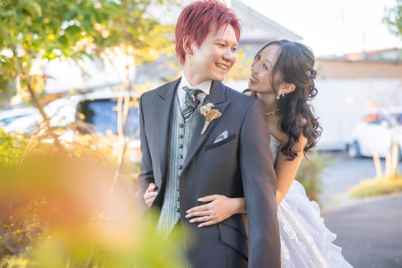 後ろからそっとハグ